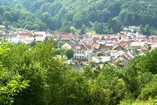 Blick auf Gräfenhausen vom drei Burgen Blick